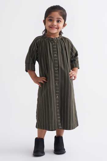 Three Gathered Neck Dress 