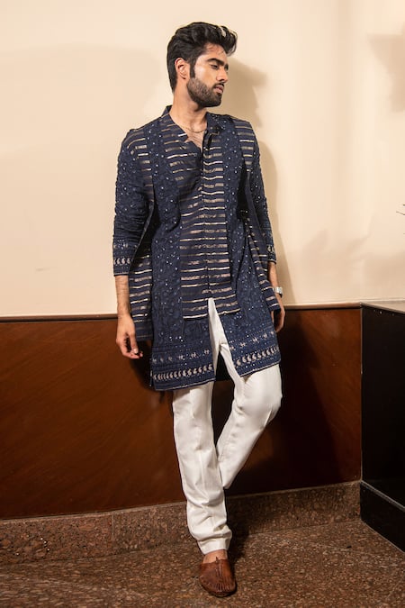 Soniya G Stripe Pattern Kurta Set 