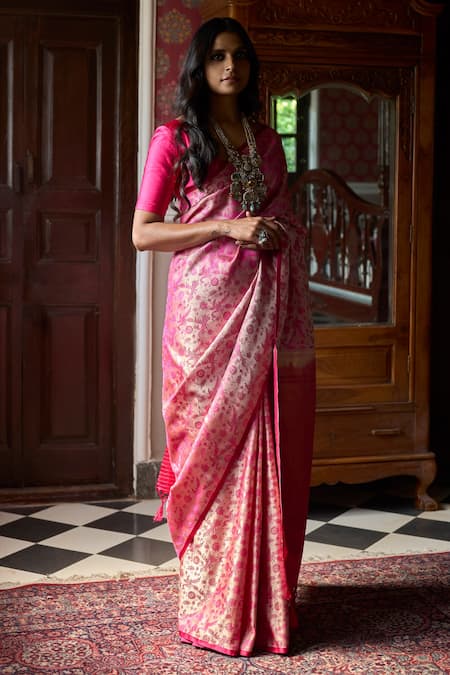 Kasturi Kundal Natkhat Chiraiya Hand Woven Saree 