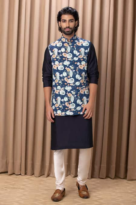 Ankit V Kapoor Kamal Printed Bundi & Kurta Set 