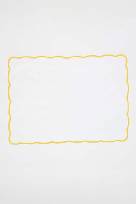 Table Manners Sunshine Scalloped Edge Napkins 