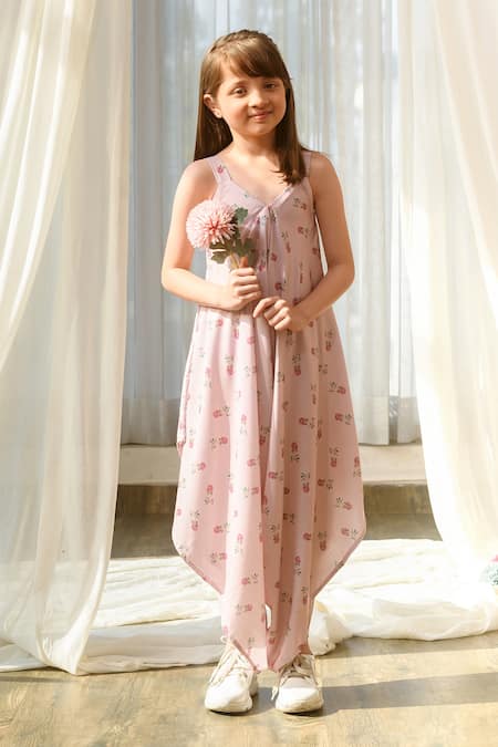 Pasha India Floral Pattern Palazzo Jumpsuit 