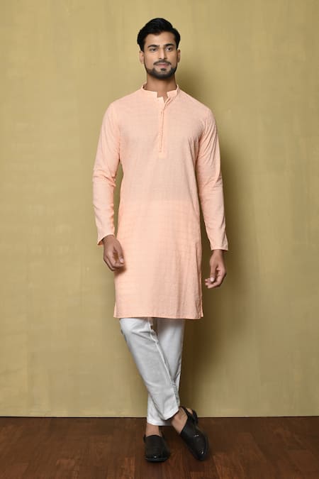 Aryavir Malhotra Floral Bloom Chikankari Embroidered Kurta 