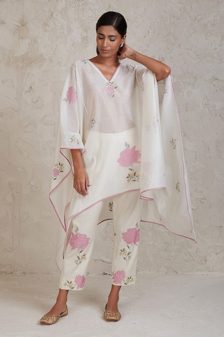 Sue Mue Isra Chanderi Patchwork Kaftan & Pant Set 