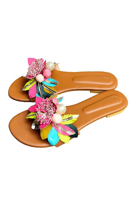 Cinderella by Heena Yusuf Passion Applique Work Flats 