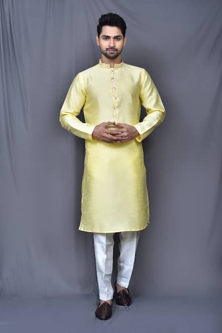 Arihant Rai Sinha Plain Kurta & Contrast Pant Set 