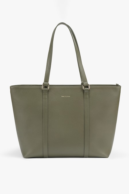 Tan & Loom Green Textured Tote Bag 