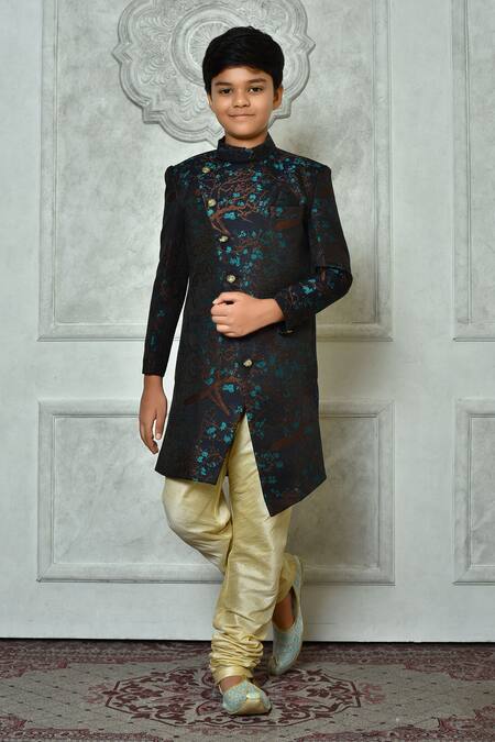 Arihant Rai Sinha Floral Pattern Overlap Sherwani 