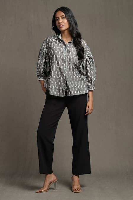 Buy Pochampally Ikat Weave Cotton Long Kurta Online at iTokri.com by ITOKRI  CASUALS l iTokri आई.टोकरी