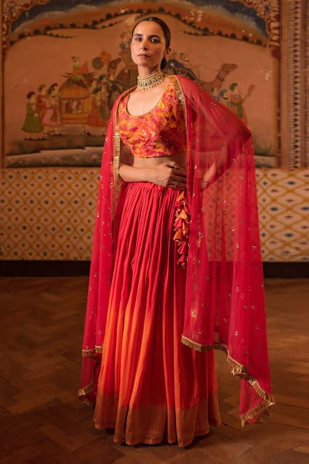 Priyanka Raajiv Garima Ombre Lehenga Set 
