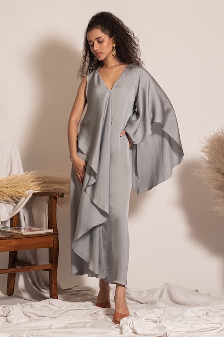 Grey 2025 taffeta dress