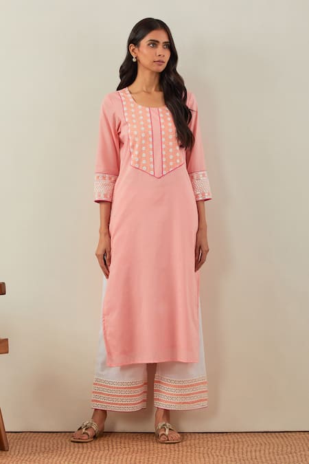 TIC Rooh Yoke Embroidered Kurta & Palazzo Set 