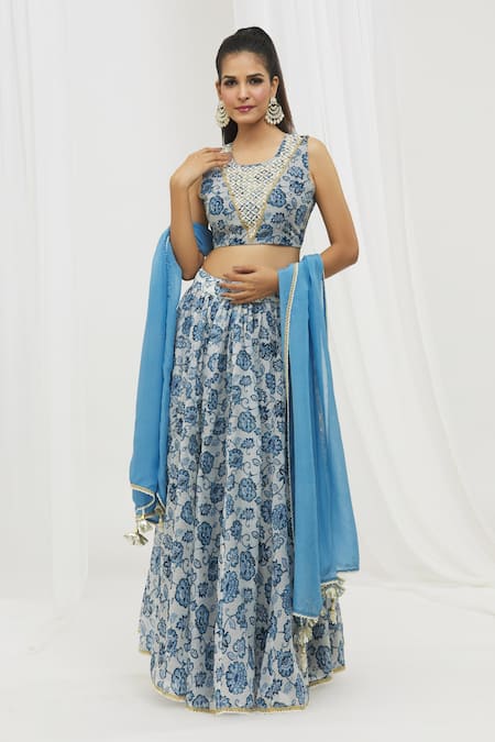 Yuvrani Jaipur Floral Print Lehenga Set 