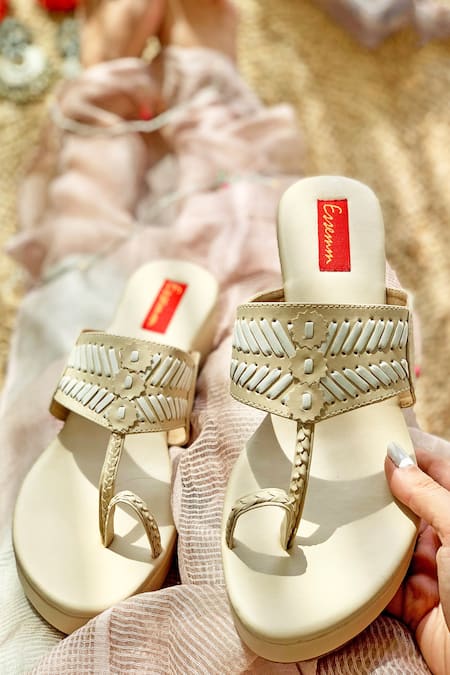 Essemm Corra Kolhapuri Wedges 