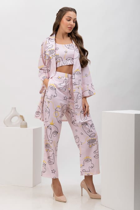 Dawn And Dusk Spirit Print Blazer & Pant Set 