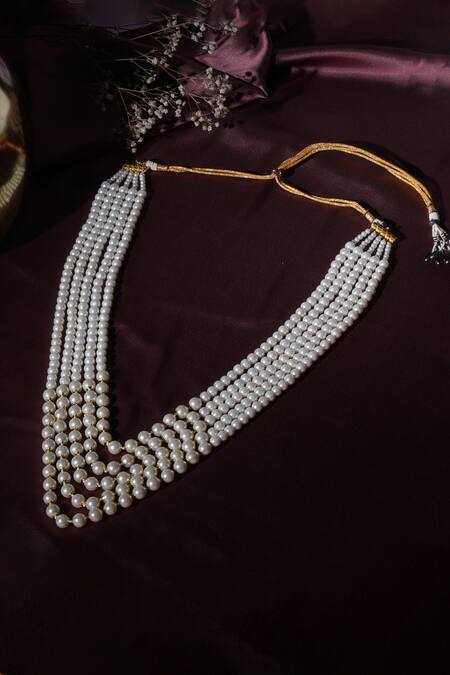 White Turquoise Pearl Necklace - VeryAllegra