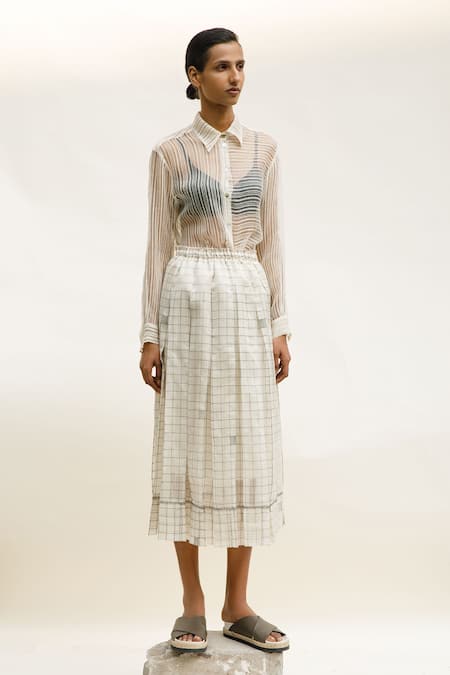 Urvashi Kaur Eclipse Tailored Sheer Shirt 
