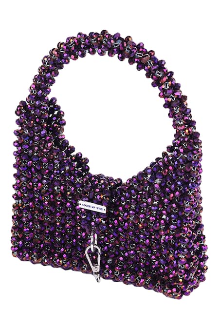 Adorn My Wish Crystal Embellished Hook Bag 
