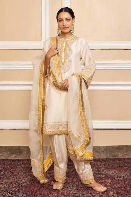 Sheetal Batra Embroidered A-Line Kurta Set 