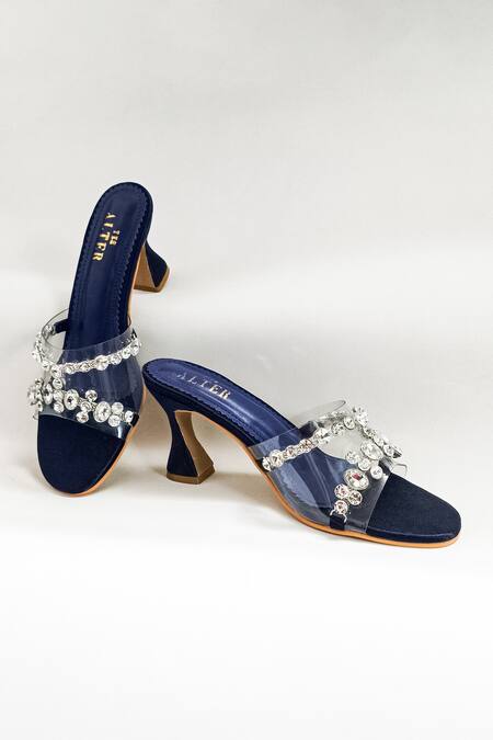 Grace Royal Blue Embellished Heels – All Occasions Closet