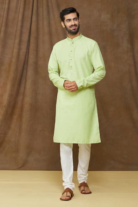 Samyukta Singhania Plain Linen Cotton Kurta 