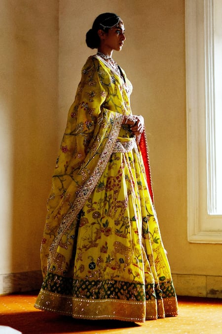 Pink and Yellow Color Combination Designer Lehenga Choli With Dupatta :: MY  SHOPPY LADIES WEAR