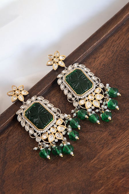 Zevar By Geeta Bead Drop Dangler Earrings 