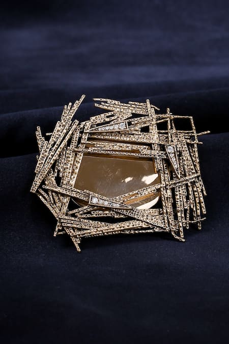 Cosa Nostraa Shiny Shimmer Embellished Brooch 