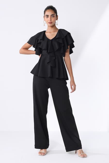 Ashico Ruffle Sleeved Top & Pant Set 