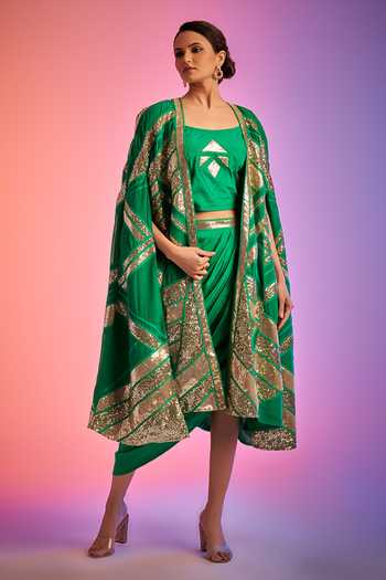 Gulabo By Abu Sandeep Shantoon Draped Skirt 