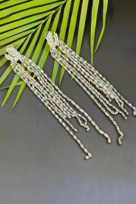 Long chain hot sale type earrings