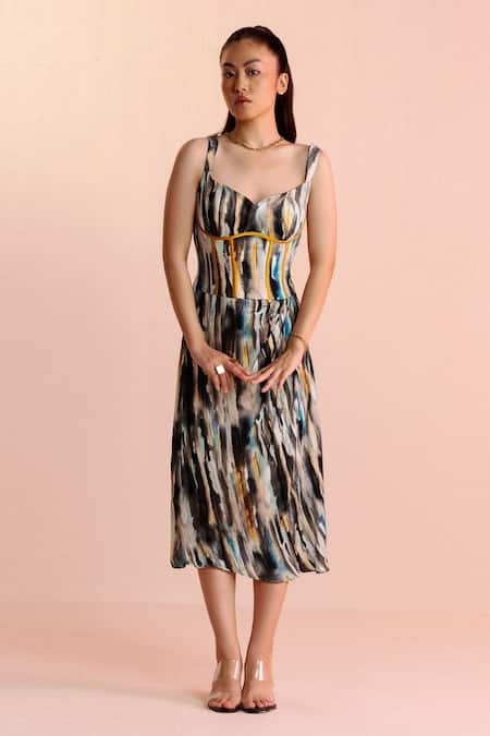 Joskai Studio Digital Printed Midi Dress 