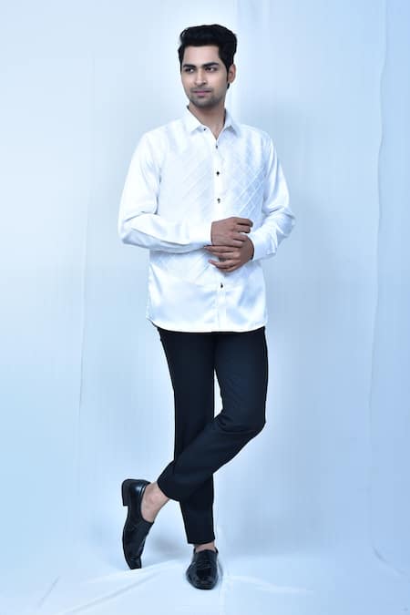 Samyukta Singhania Check Pattern Textured Shirt 