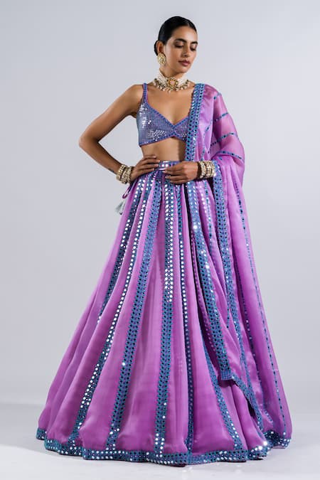 Buy Purple Lehenga Sets for Women Online in India - Indya