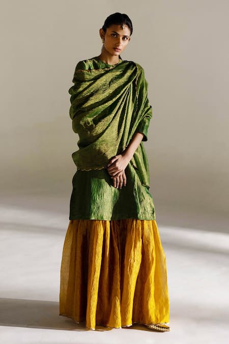Mimamsaa Ella Tissue Silk Kurta Gharara Set 