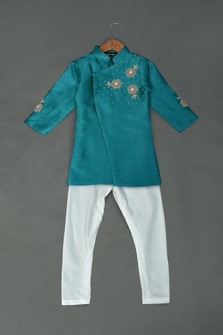 Maaikid Zardozi Embroidered Sherwani & Pyjama Set 