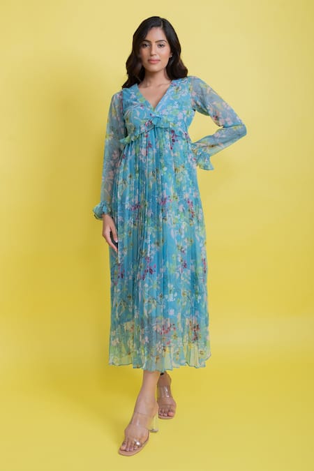 Aroop Shop India Tory Pleated Dress 