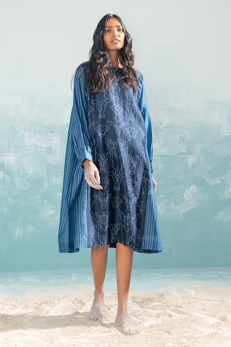 Ikai Nile Shibori Kaftan Style Dress 