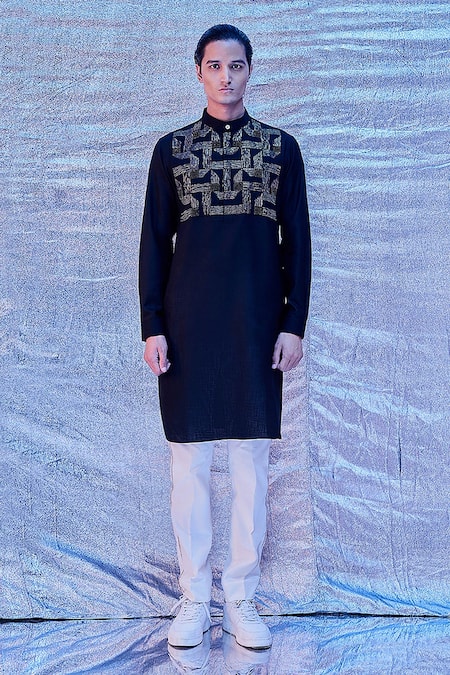 Line out line Pitta Embroidered Kurta With Pant 