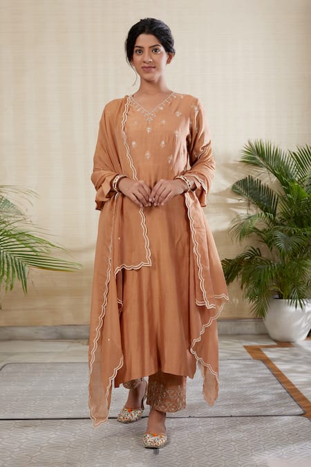 Kefi Collections Kamal Silk Chanderi Kurta Set 