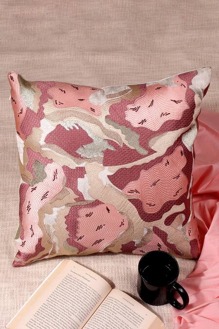 Khaabka Camouflage Embroidered Cushion Cover - Set of 2 