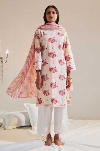Sage Saga Ruhi Floret Print Kurta Palazzo Set 