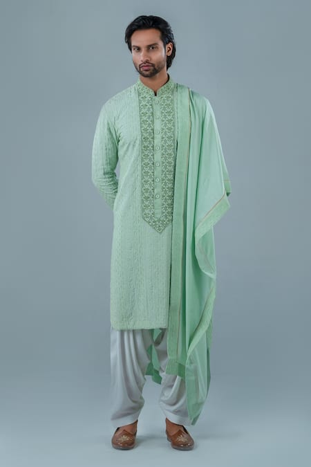 Punit Arora Mandarin Collar Kurta Set 