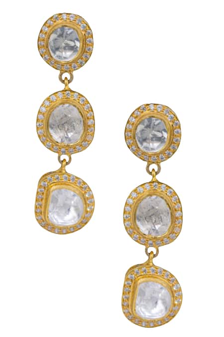 Osvag India Ele Polki Embellished Earrings 