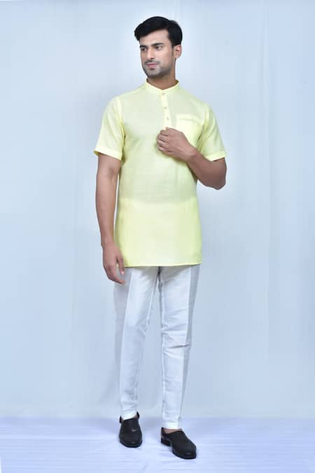 Arihant Rai Sinha Short Solid Kurta Pant Set 