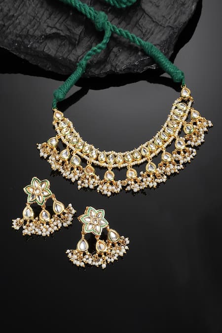 Dugran By Dugristyle Kundan Studded Choker Set 