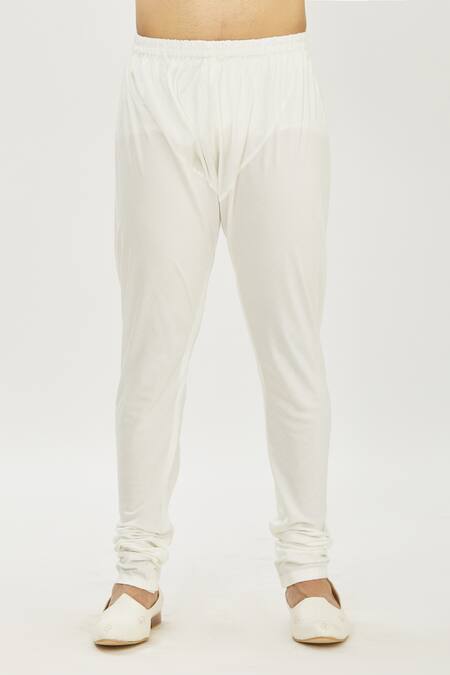 Shop_Priyanka Haralalka_Green Banarasi Cotton Silk Thread Work Embroidered Kurta And Churidar Pant Set _Online_at_Aza_Fashions