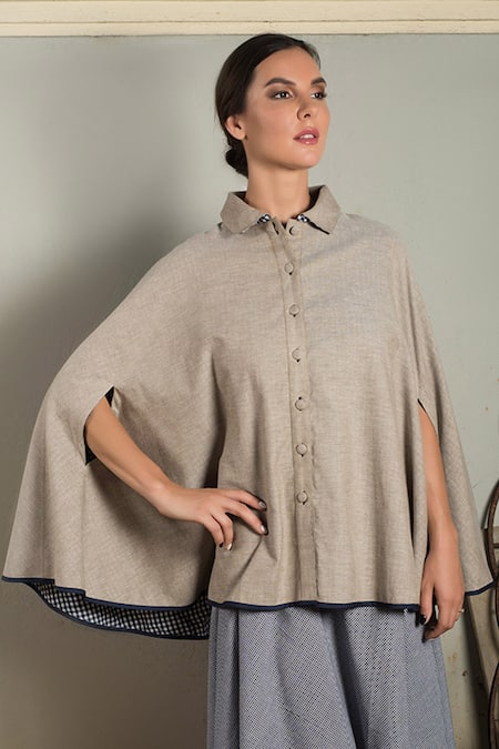 Chillosophy Cotton Silk Reversible Cape 