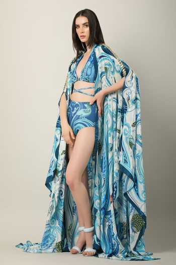 Buy_Limerick By Abirr N' Nanki_Multi Color Jane Floral Pattern Cape 