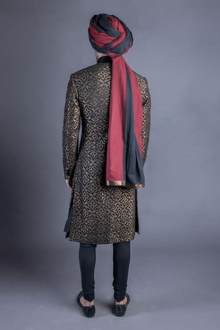 Abhishek Gupta Pintuck Sherwani & Kurta Set 